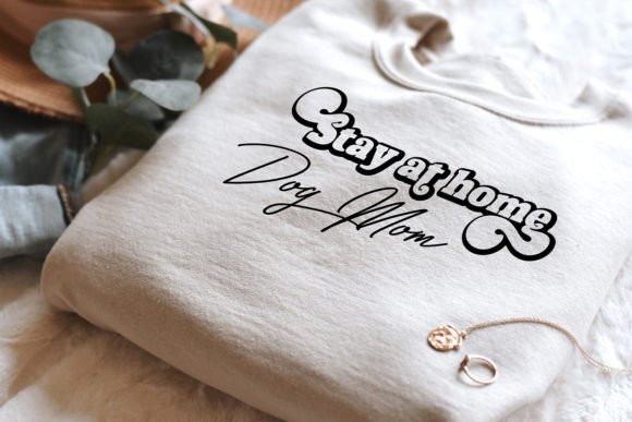 Stay at Home Dog Mom Svg Retro Png Pod