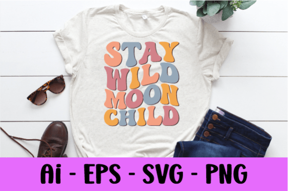 Stay Wild Moon Child Retro Wavy Svg Review