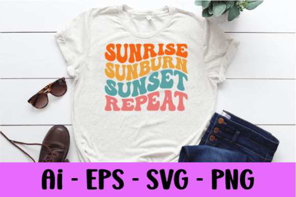 Sunrise Sunburn Sunset Repeat Wavy Svg Review